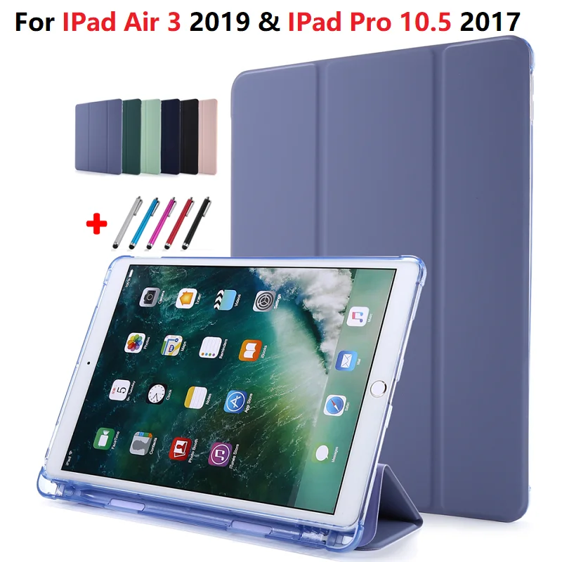 Para el iPad Air 3 Funda Con soporte de Lápiz 2019 Caso de Tablet pc Ultra Slim de Protección Smart Case para iPad Pro 10 5 2017 Accesorios +Lápiz Imagen 0