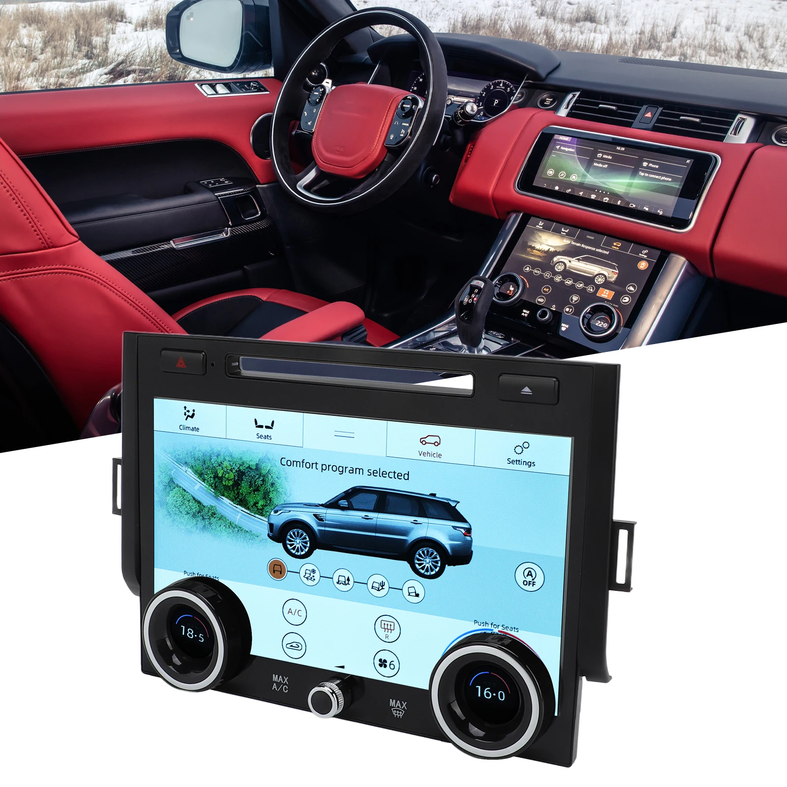 Auto 10en de Coche de la CA de la pantalla Táctil de 1080P Acondicionador de Aire del Panel de la Pantalla LCD Ajuste para Land Rover Sport L494 2013-2017 Imagen 0