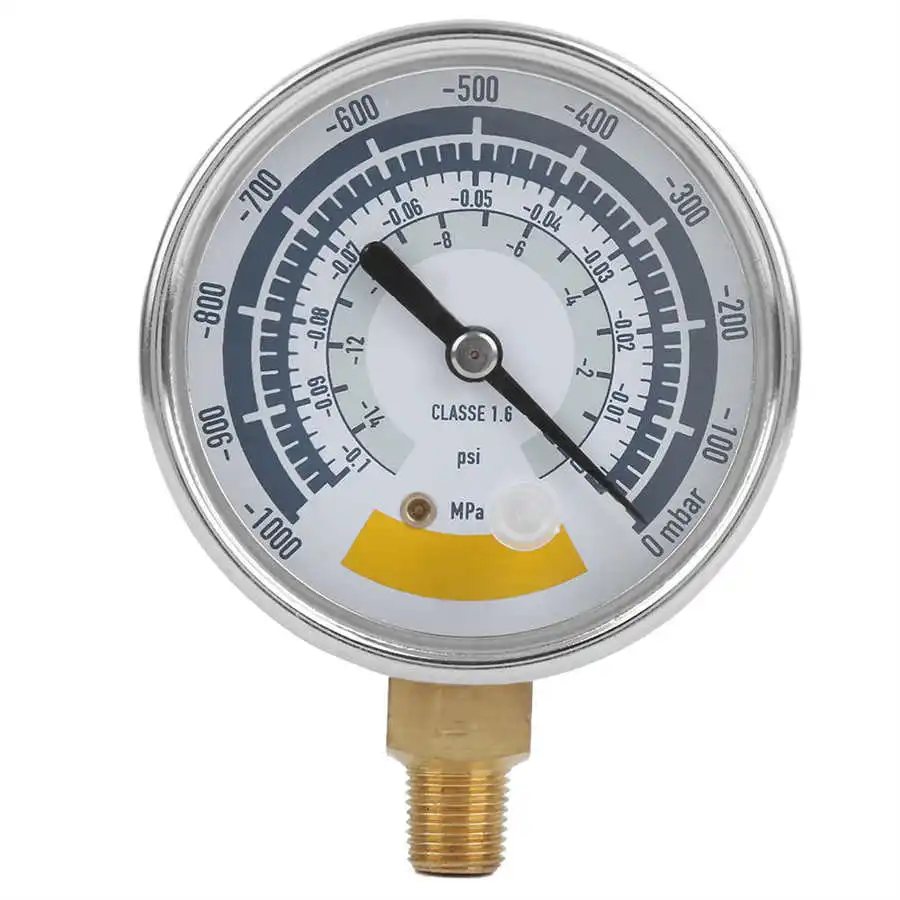 Medidor de presión Exacta de Aire, Medidor de Instrumento para la Bomba de Vacío 0-14psi NPT1/8 in Conector Manómetro de Vacío Imagen 0