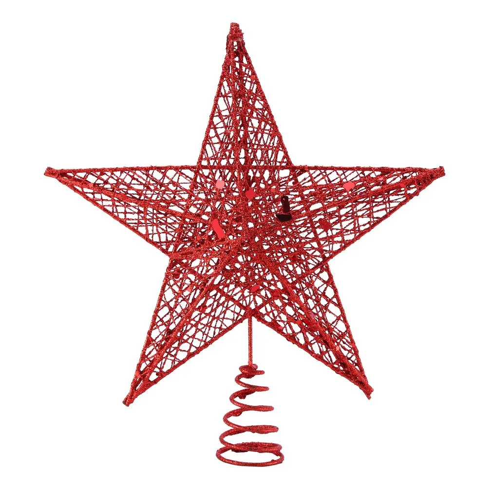 Navidad Con Oro Glitter Decoración De Navidad Árbol De Hierro De La Estrella De Navidad De La Sala De Decoración De Navidad De Hierro Estrellas Imagen 0