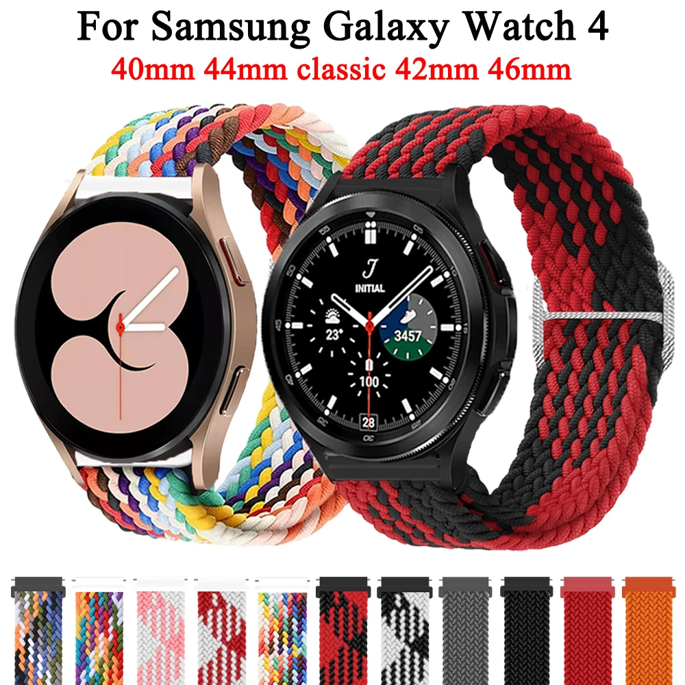 Inteligente Reloj de Pulsera Para Samsung Galaxy Reloj 4 de 40 mm, de 44 mm 20 mm de Nylon de la Banda Watch4 clásico de 42 mm 46 mm 3 41mm Activo de la Correa de la Pulsera Imagen 0