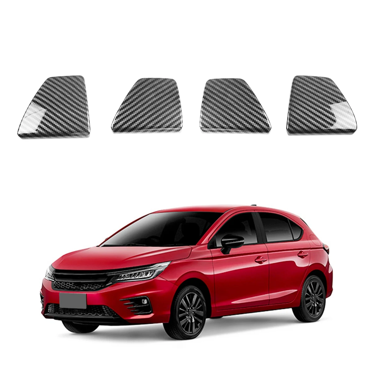 Para el año 2020 y 2022 Ciudad de Honda GN Hatchback de Fibra de Carbono cuadro de mandos de la salida de Aire Salida de Marco de Cubierta de Recorte RHD Imagen 0