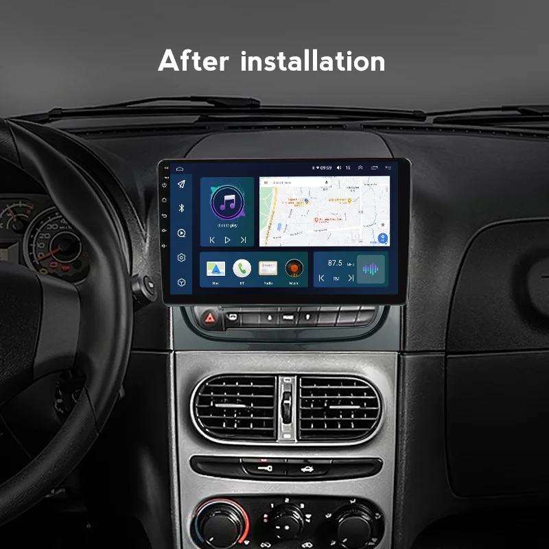 Android 12 Inalámbrica Carplay Para Fiat Strada Idea 2012-2016 Multimedias de la Navegación del Coche Reproductor de Radio 2Din Estéreo Bluetooth WIFI 5G Imagen 1