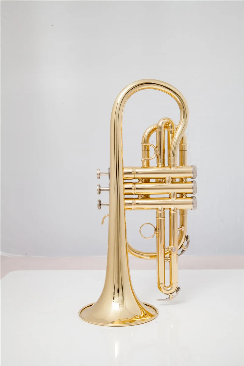 De alta Calidad de la Corneta en sib Trompeta de Latón Internacional de instrumentos musicales Con caja de Envío Gratis Imagen 1
