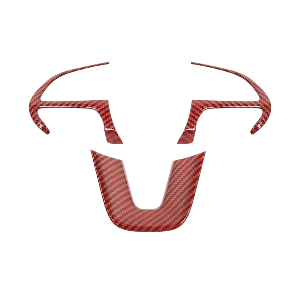 El Volante de ajuste para el Dodge Challenger - Cargador 2015-2022 Durango, para -Jeep Grand Cherokee, ABS Rojo de Fibra de Carbono Imagen 1