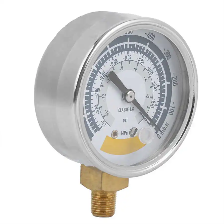 Medidor de presión Exacta de Aire, Medidor de Instrumento para la Bomba de Vacío 0-14psi NPT1/8 in Conector Manómetro de Vacío Imagen 2
