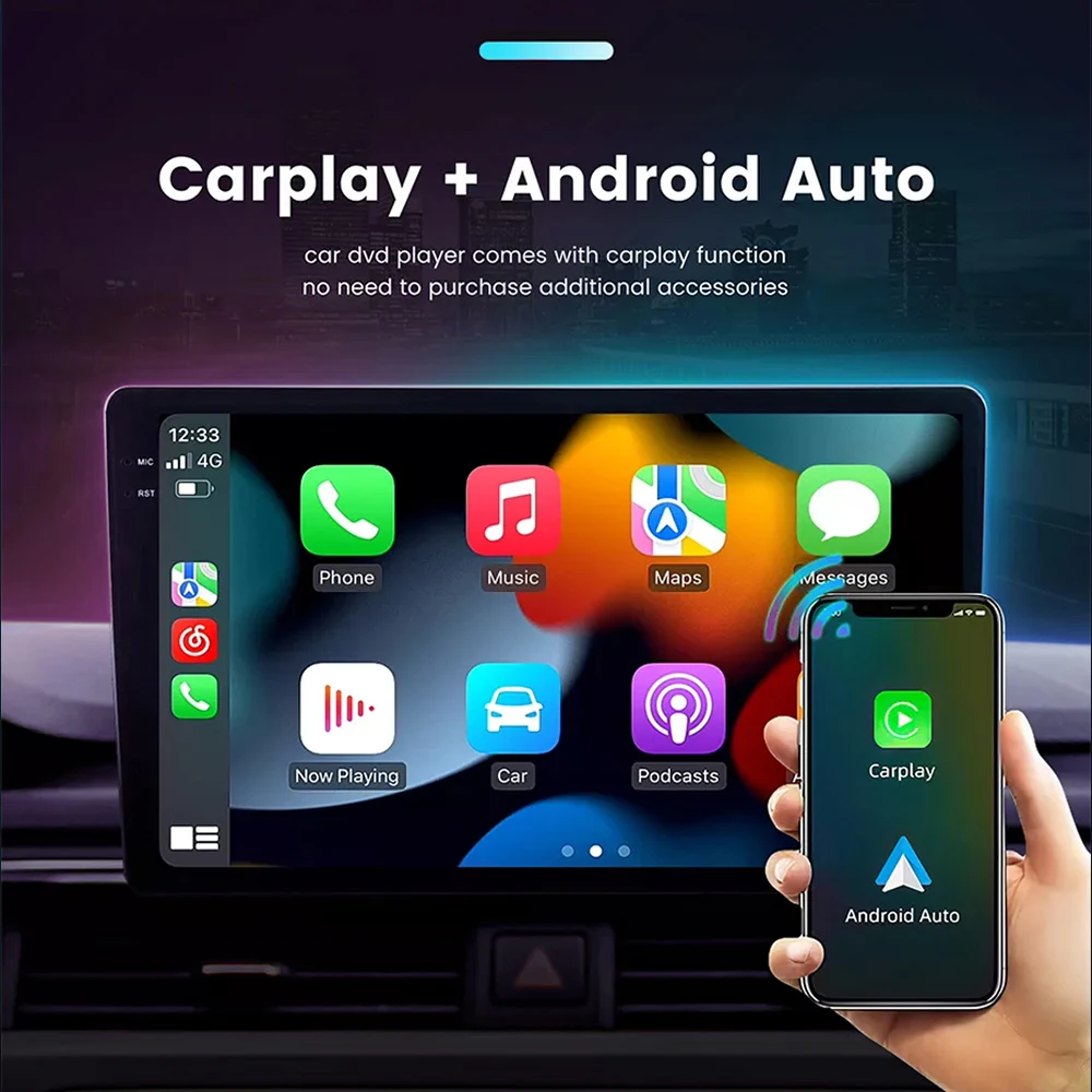 Android 12 Inalámbrica Carplay Para Fiat Strada Idea 2012-2016 Multimedias de la Navegación del Coche Reproductor de Radio 2Din Estéreo Bluetooth WIFI 5G Imagen 2