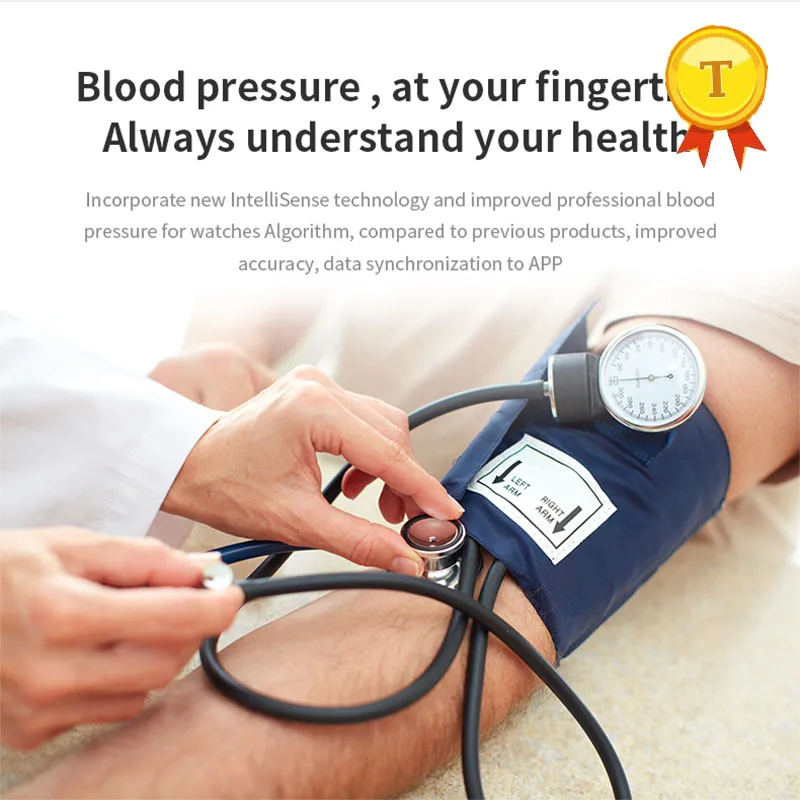 Reloj inteligente de Monitorización de Frecuencia Cardíaca del Deporte de la prenda impermeable de la sangre de monitoreo de presión de gran pantalla el mensaje de recordatorio de Pulsera Smartwatch Imagen 2