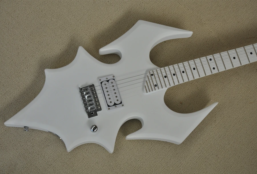 Fábrica de Blancos Personalizado Forma de Murciélago de Guitarra Eléctrica con Puente de Trémolo,Oferta Personalizar Imagen 2