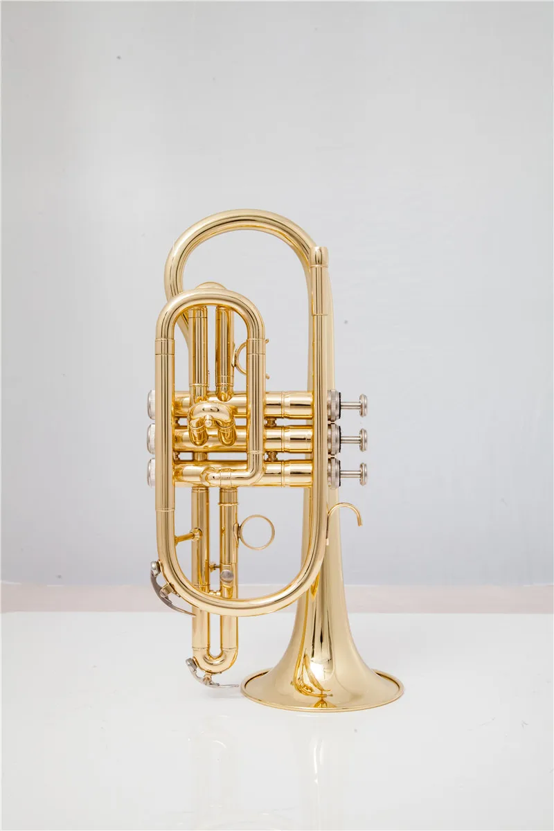 De alta Calidad de la Corneta en sib Trompeta de Latón Internacional de instrumentos musicales Con caja de Envío Gratis Imagen 2