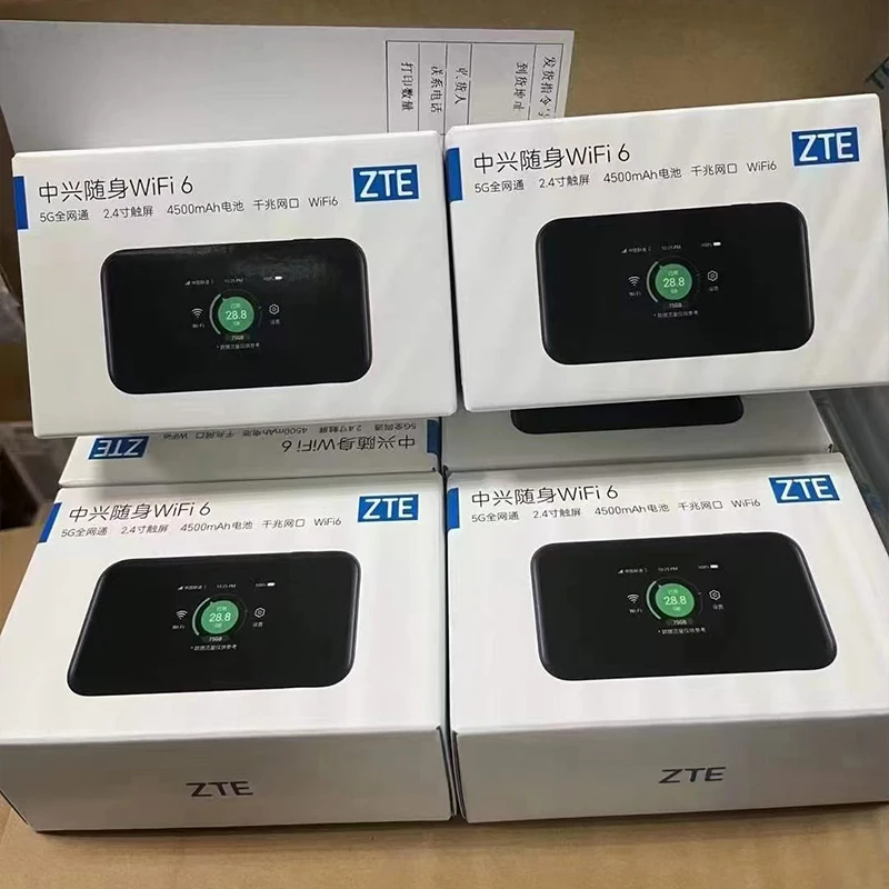 Desbloqueo de ZTE 5G Pocket WiFi MU5001 4500mAh Wi-Fi 6 5G Hotspot Móvil 3.8 Gbps X55 Chipset de Doble Banda 5G/4G LTE Router Portátil Imagen 2