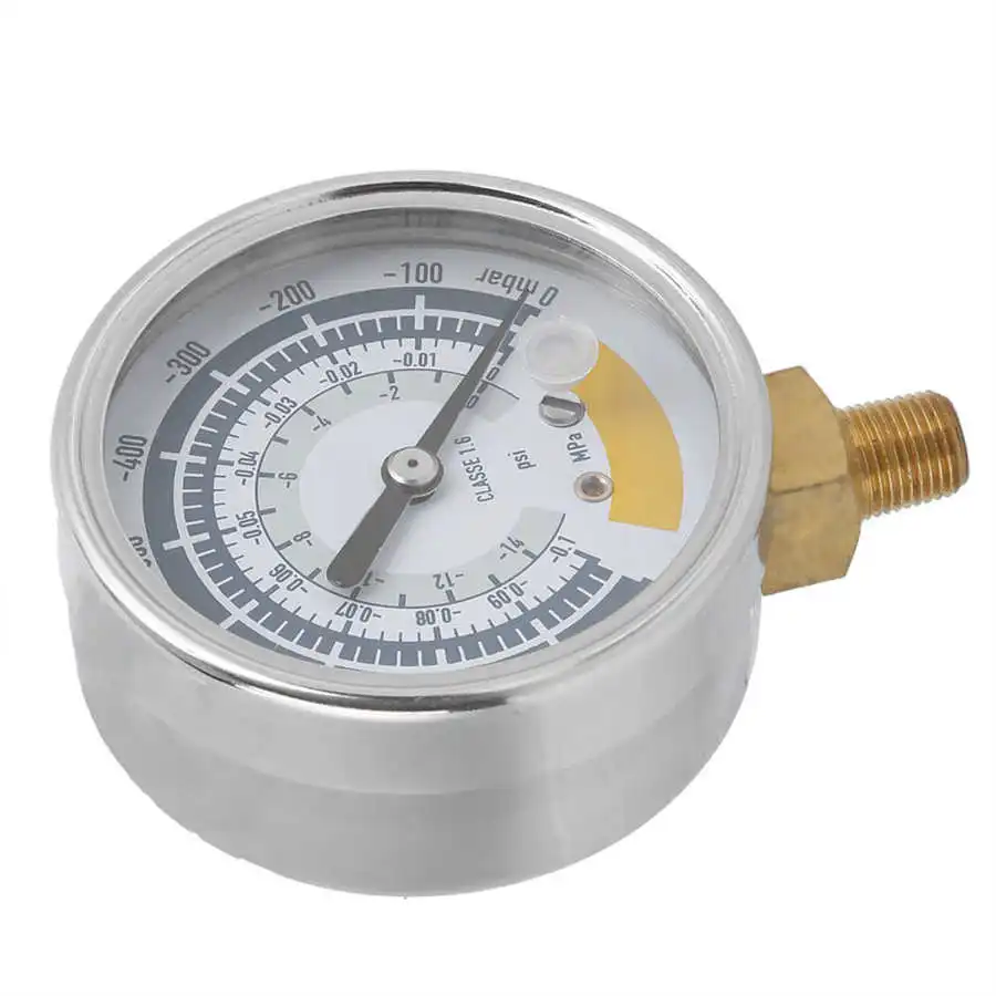 Medidor de presión Exacta de Aire, Medidor de Instrumento para la Bomba de Vacío 0-14psi NPT1/8 in Conector Manómetro de Vacío Imagen 3