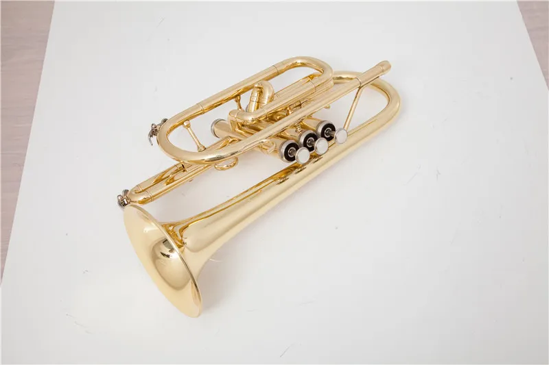 De alta Calidad de la Corneta en sib Trompeta de Latón Internacional de instrumentos musicales Con caja de Envío Gratis Imagen 3