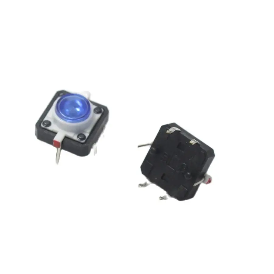 5pcs 12*12*7.3 mm 4 pines Táctil Tacto Mini Interruptor de Botón con Luz LED 12x12x7.3mm 4p Vertical Micro Interruptor de Imagen 3