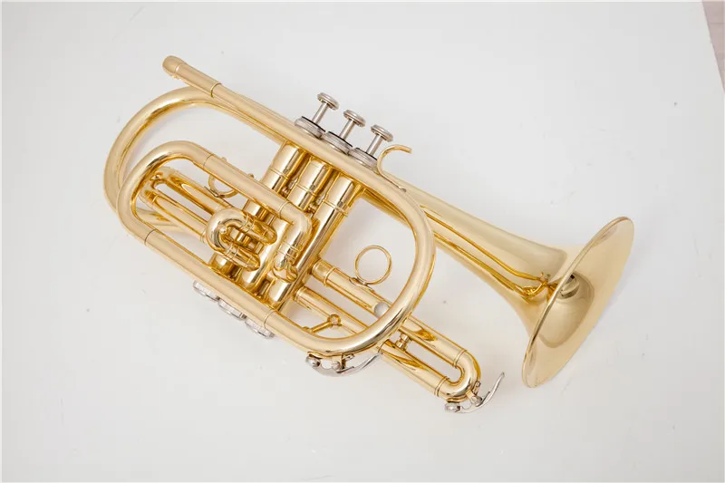 De alta Calidad de la Corneta en sib Trompeta de Latón Internacional de instrumentos musicales Con caja de Envío Gratis Imagen 4