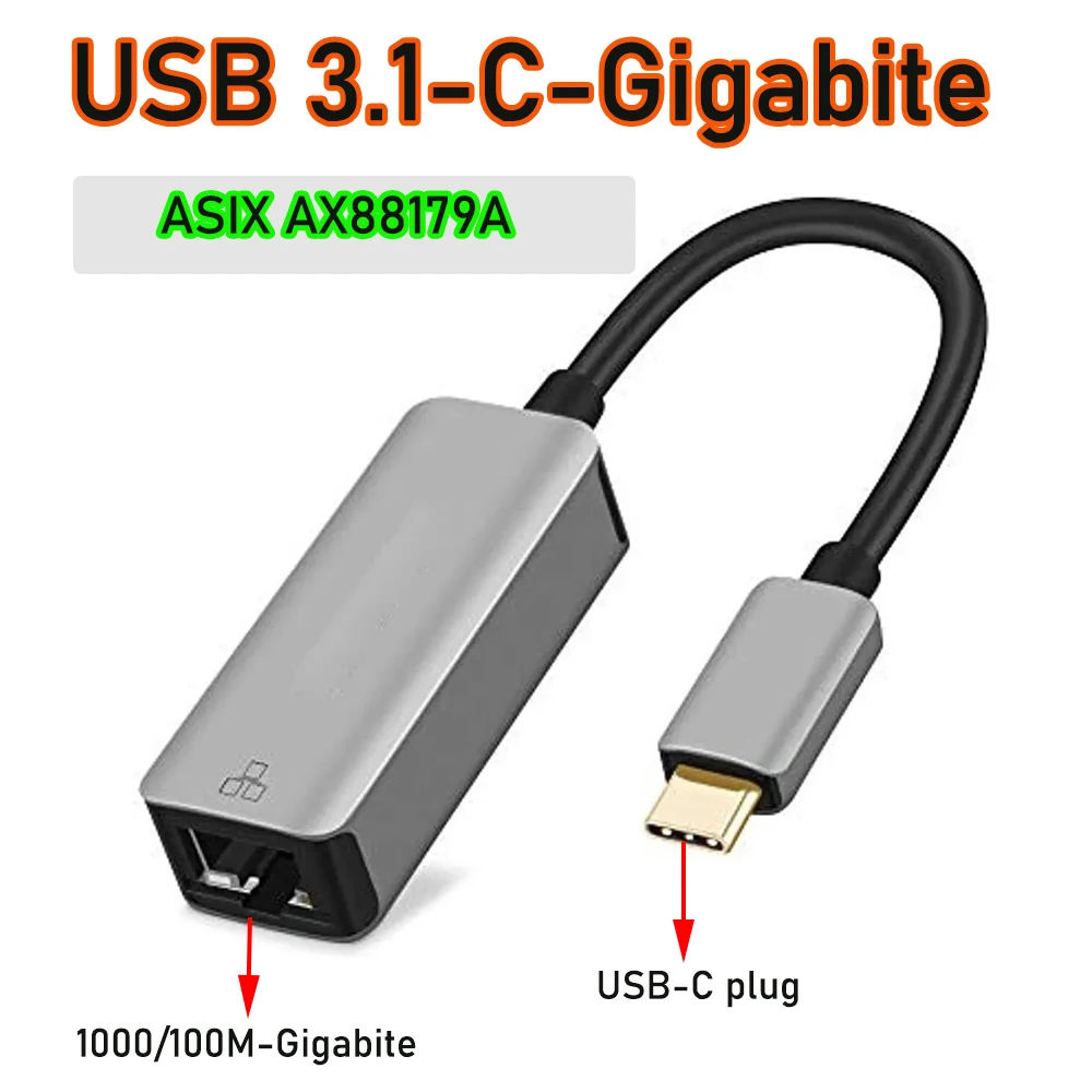 USB Adaptador de Ethernet de 1000/100Mbps USB USB adaptador de red Gigabite 100M fast ethernet adaptador para Apple Mac OS.ganar 11/10 Imagen 5
