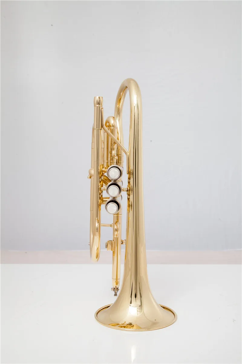 De alta Calidad de la Corneta en sib Trompeta de Latón Internacional de instrumentos musicales Con caja de Envío Gratis Imagen 5
