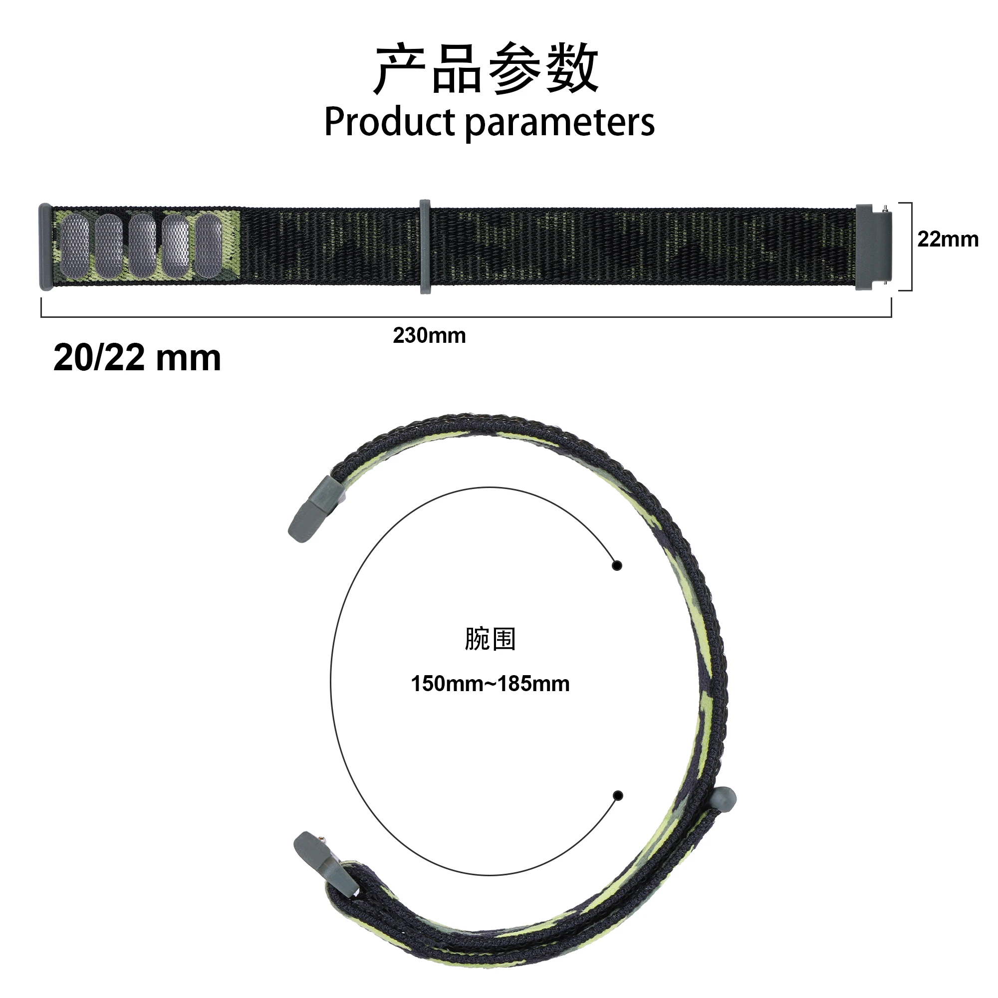 22mm de Nylon de la Correa de Reloj Inteligente para Samsung Galaxy Reloj 46 mm/ 3 45mm de Reemplazo de Pulsera para Engranajes S3 Frontera/Clásica Pulsera Imagen 5