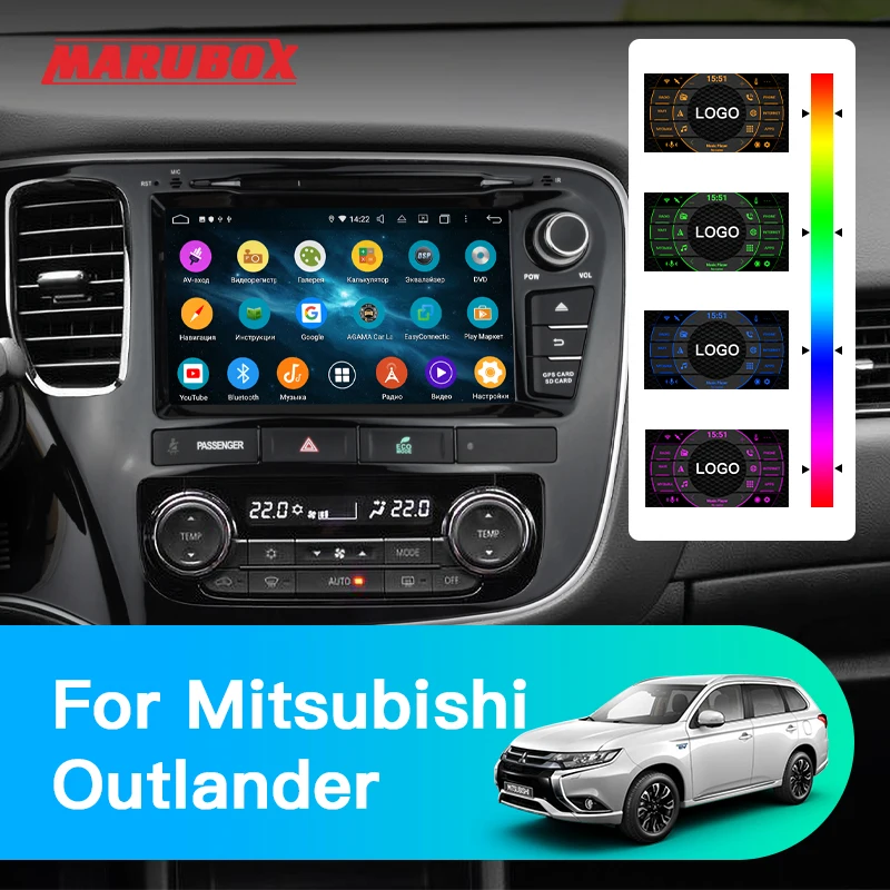MARUBOX KD8086 de la Radio del Coche Para Mitsubishi Outlander 2012-2018, Android 10 Coches Reproductor Multimedia Con DSP, 2Din DVD de Coche GPS Navi Imagen 1