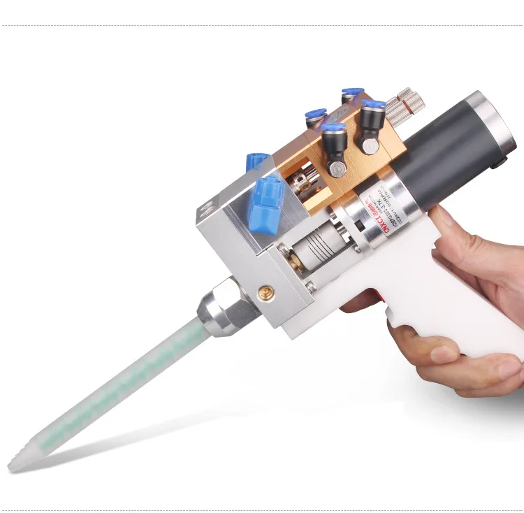 resina epoxi de dos componentes con la pistola de pegamento Ab pegamento dinámica eléctrica de agitación, la mezcla de válvula de dispensación de mano de la válvula de llenado Imagen 4